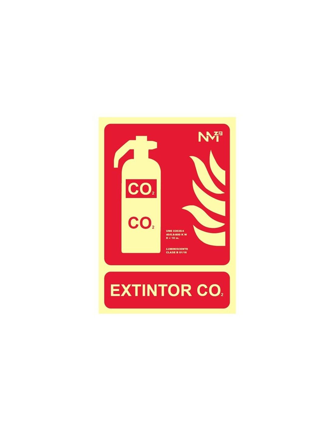 Señal extintor CO2