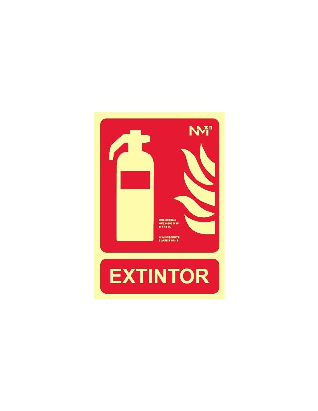 Señal extintor de incendios Clase A homologada