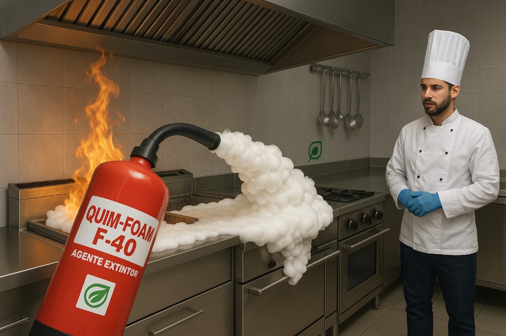 El agente extintor QUIM-FOAM F-40: la solución definitiva contra incendios en cocinas