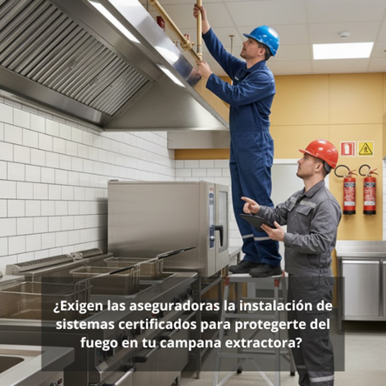 ¿Exigen las aseguradoras la instalación de sistemas certificados para protegerte del fuego en tu campana extractora? Las aseguradoras endurecen sus requisitos