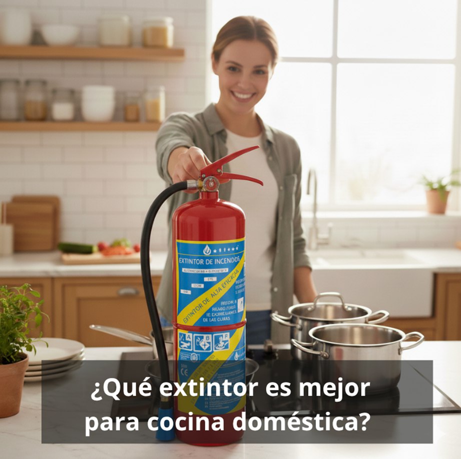 Qué extintor es mejor para cocina doméstica: Guía profesional para elegir la protección contra incendios más eficaz.