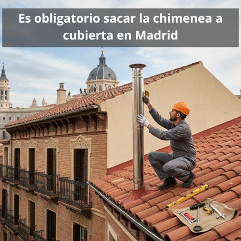 Es obligatorio sacar la chimenea a cubierta en Madrid. Evacuación legal de humos en Madrid: marco general.