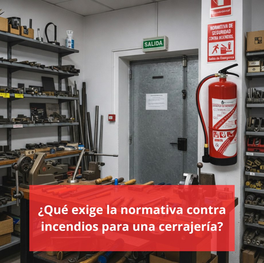 ¿Qué exige la normativa contra incendios para una cerrajería? Marco legal y enfoque práctico para licencias de actividad.