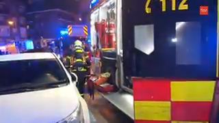Tres intoxicados por humo tras el incendio de una casa en Majadahonda. Respuesta coordinada de emergencias ante un incendio de vivienda.
