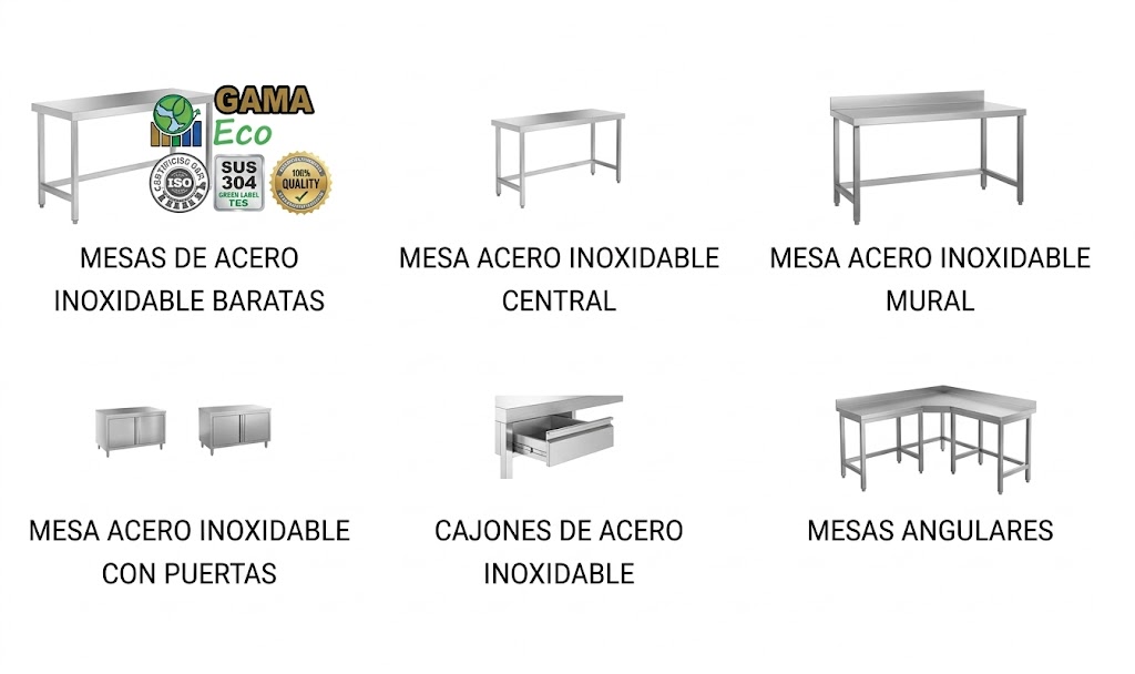 Guía completa para elegir las mejores mesas de acero inoxidable para hostelería: calidad, precio y diseño profesional
