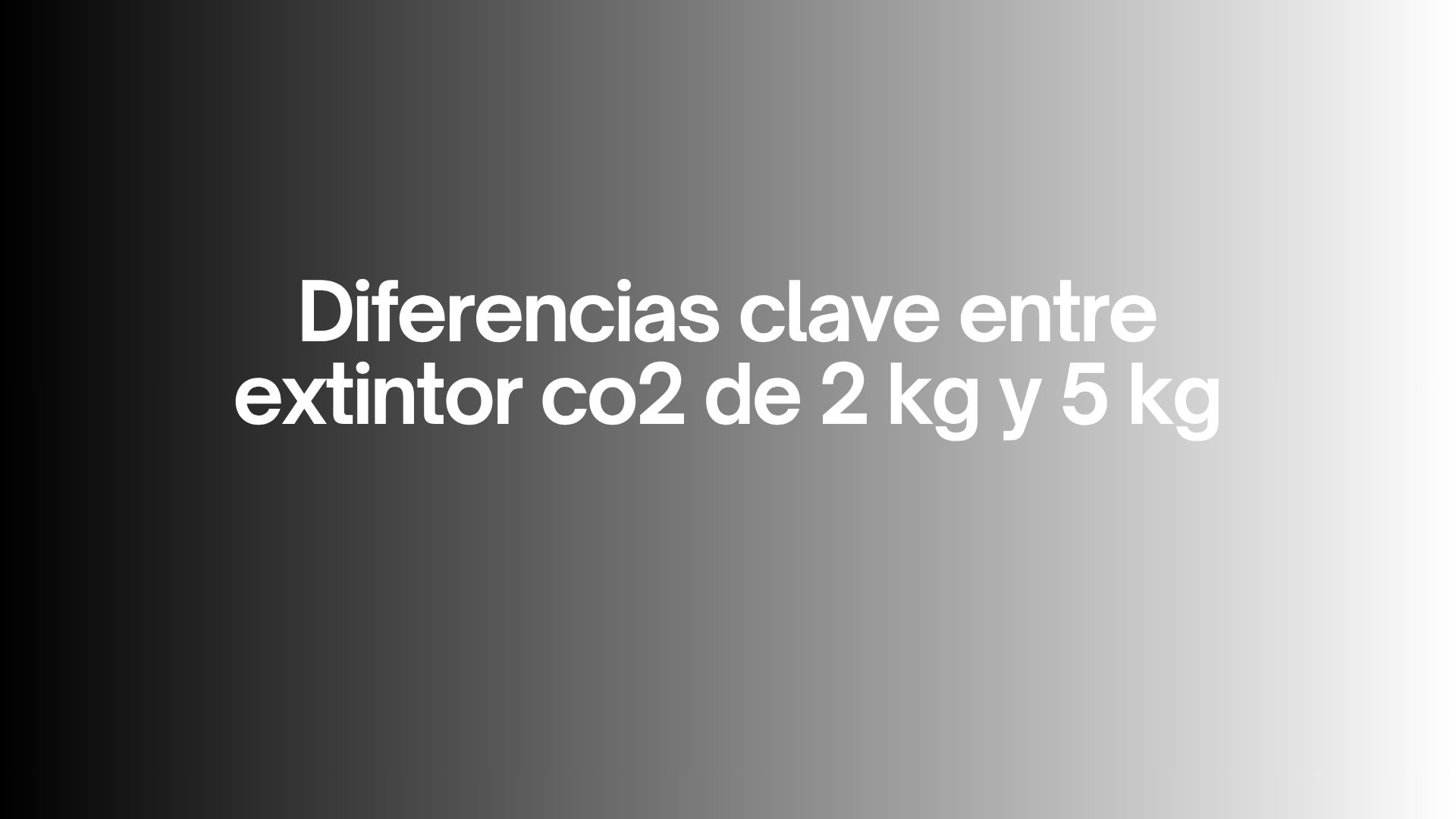 Diferencias clave entre extintor co2 de 2 kg y 5 kg