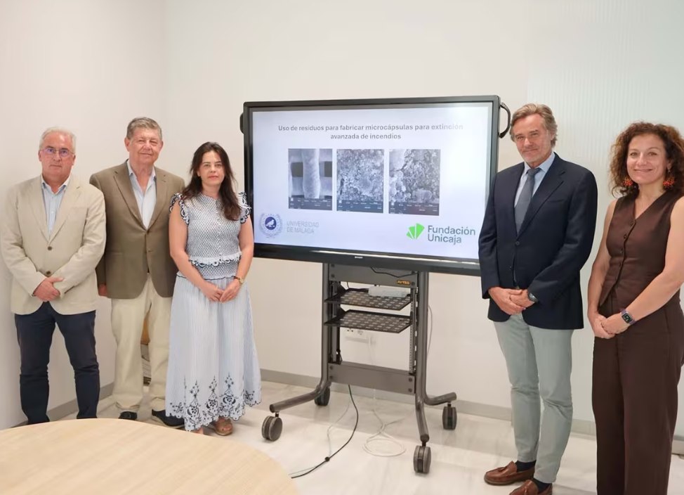 Microcápsulas inteligentes fabricadas con residuos: la innovadora propuesta de Málaga para revolucionar la extinción de incendios