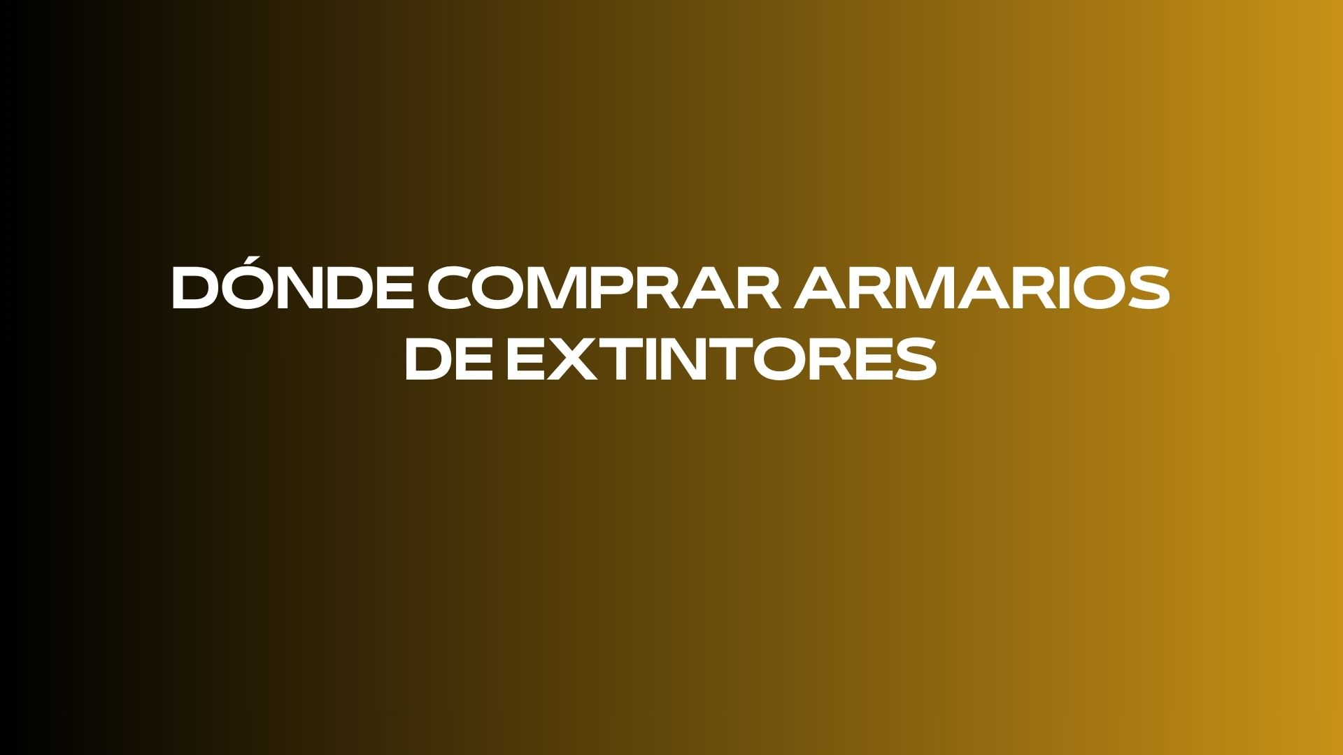 Dónde comprar armarios de extintores