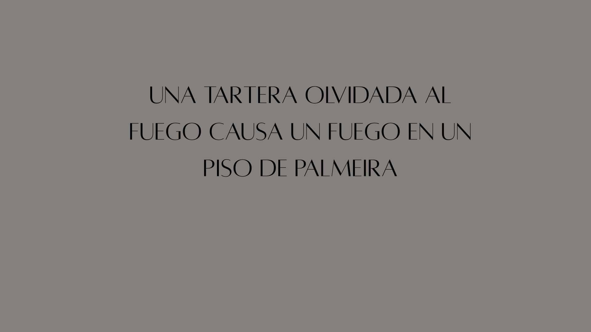 Una tartera al fuego provoca un incendio en una vivienda de Palmeira y causa daños materiales en la cocina del inmueble.