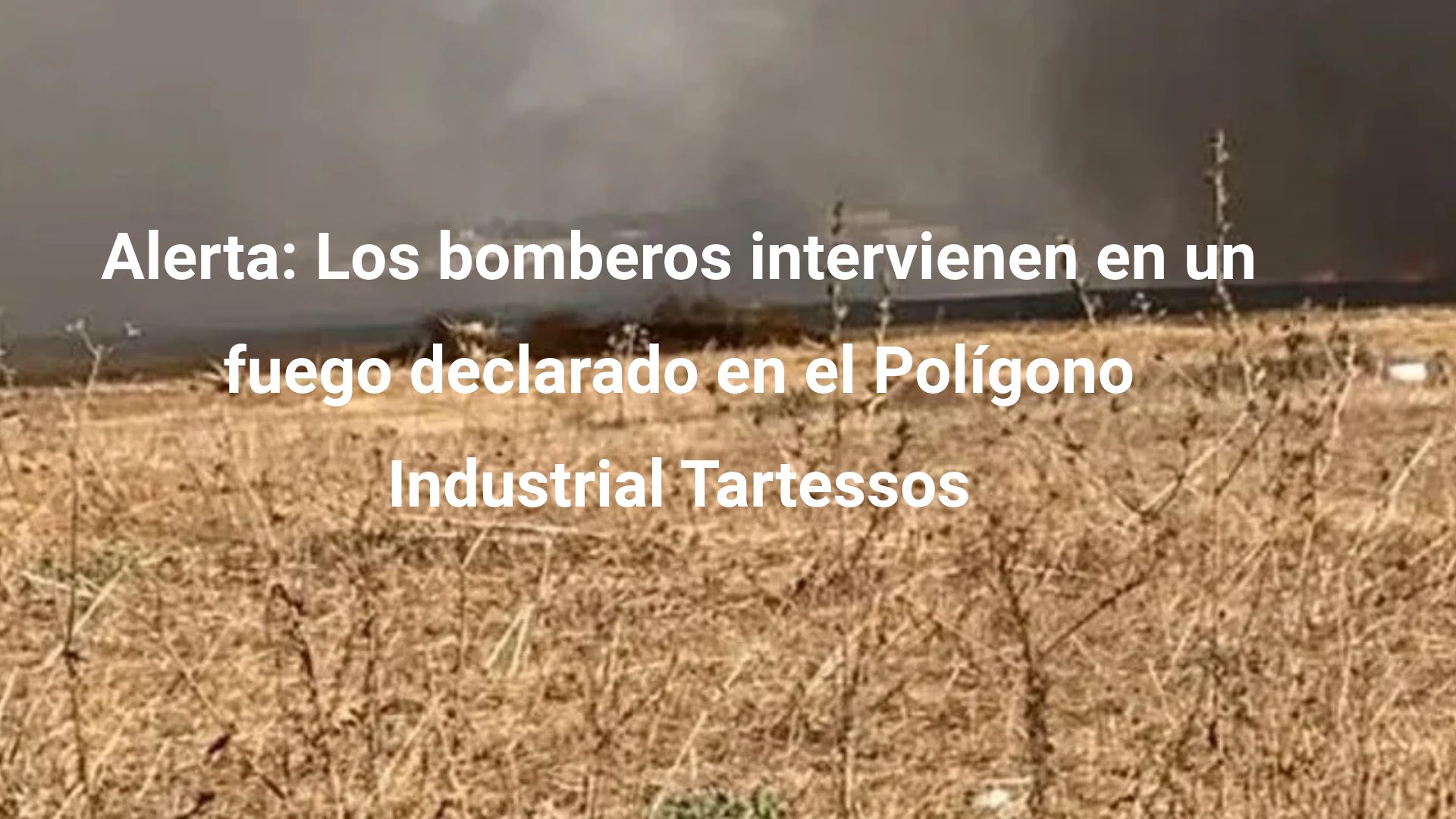 Alerta: Los bomberos intervienen en un fuego declarado en el Polígono Industrial Tartessos